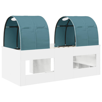 Letto con Tunnel 3 pz Bianco e azzurro Legno ingegnerizzato | homemem39