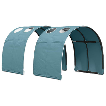Letto con Tunnel 3 pz Rovere Sonoma e Azzurro | homemem39
