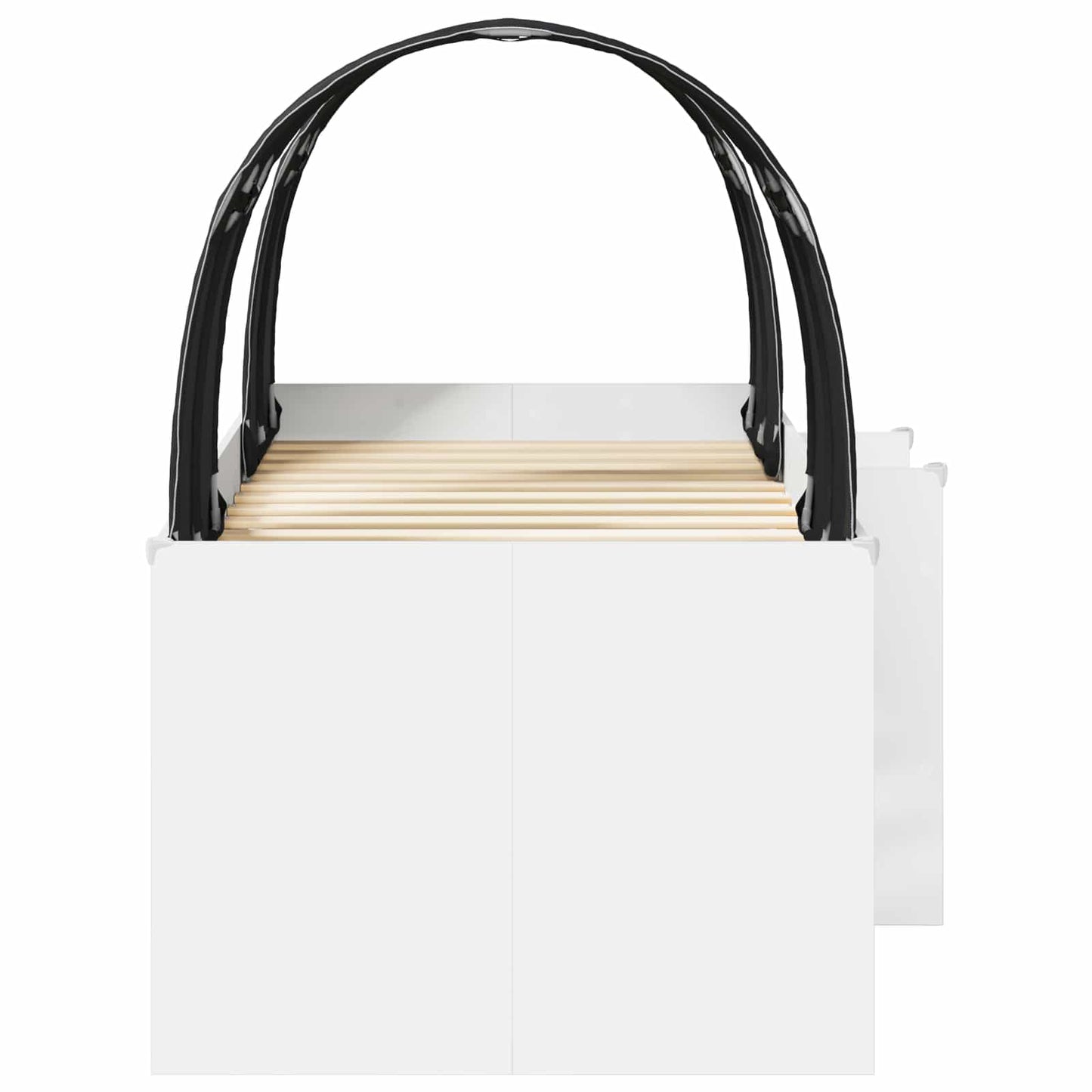 Letto con Tunnel 4 pcs Bianco e Nero Legno ingegnerizzato | homemem39