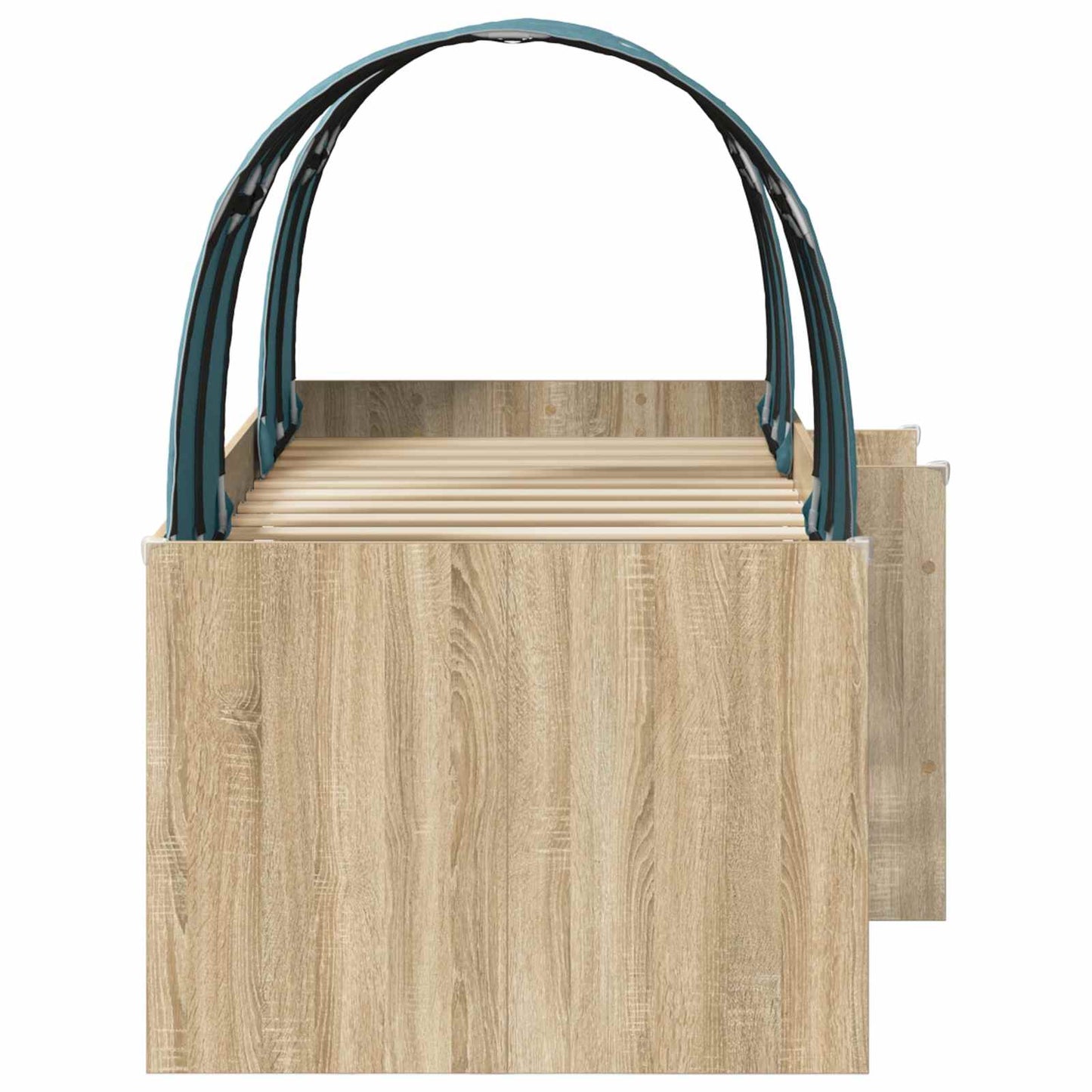 Letto con Tunnel 3 pz Rovere Sonoma e Azzurro | homemem39