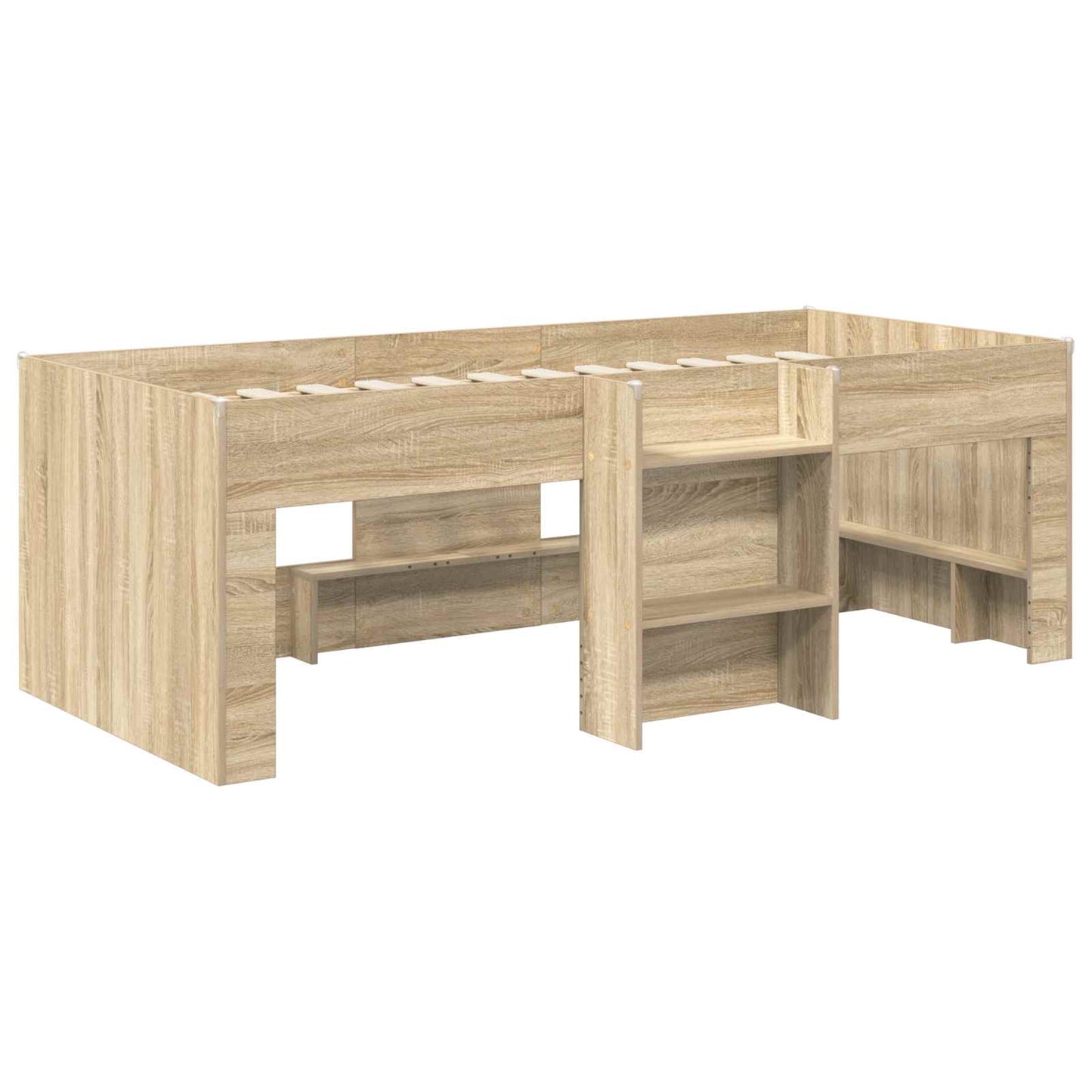 Letto con Tunnel 3 pz Sonoma e Azzurro Chiaro | homemem39