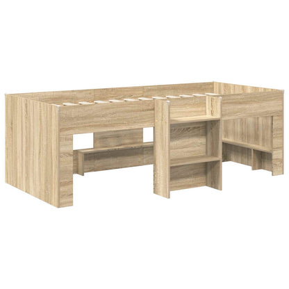 Letto con Tunnel 3 pz Sonoma e Azzurro Chiaro | homemem39