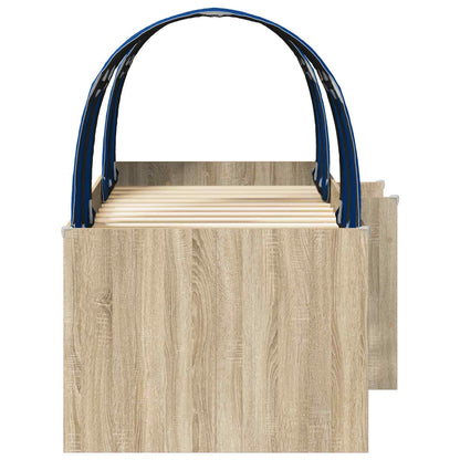 Letto con Tunnel 3 pz Sonoma e Blu Legno ingegnerizzato | homemem39