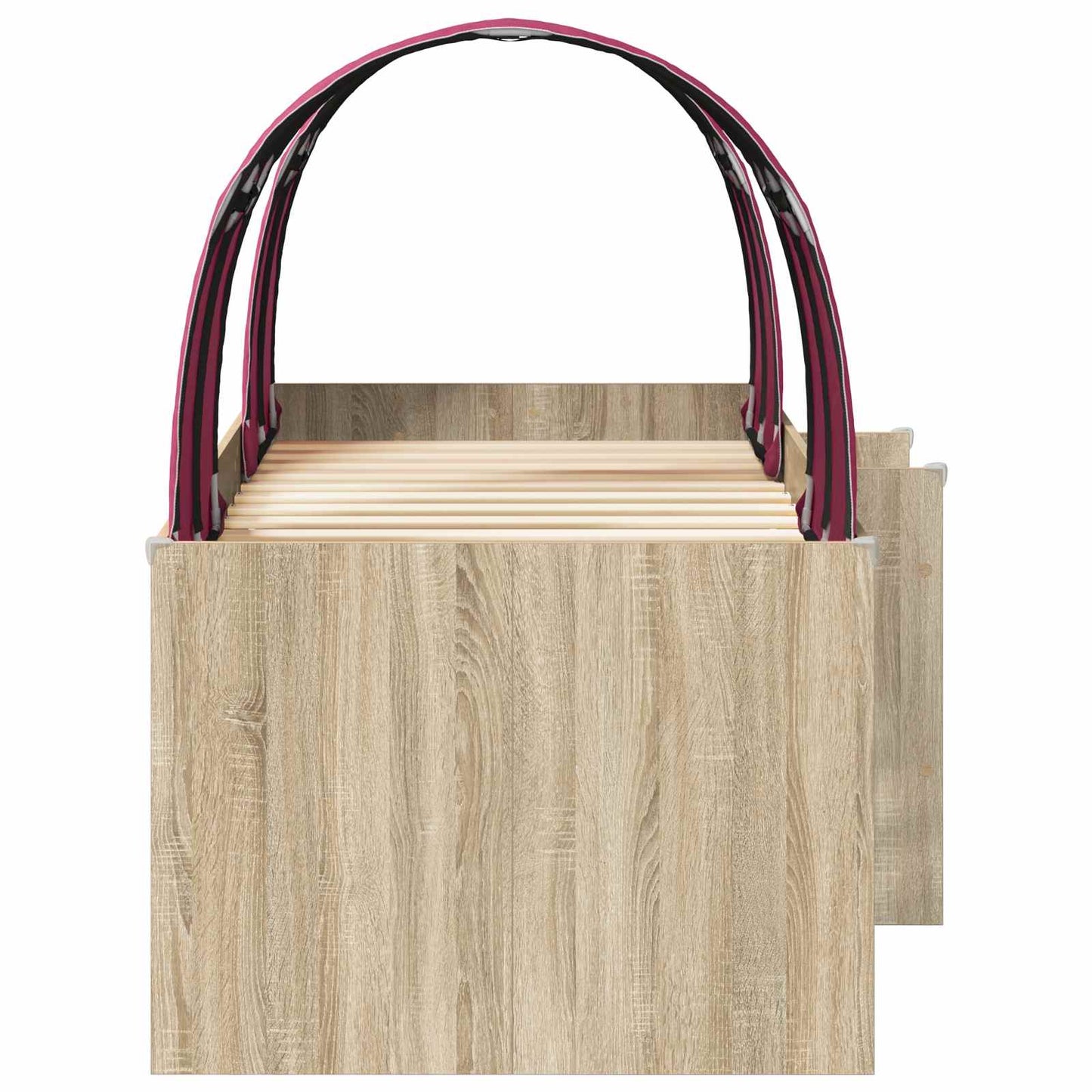Letto con Tunnel 3 pz Sonoma e Rosso Legno ingegnerizzato | homemem39