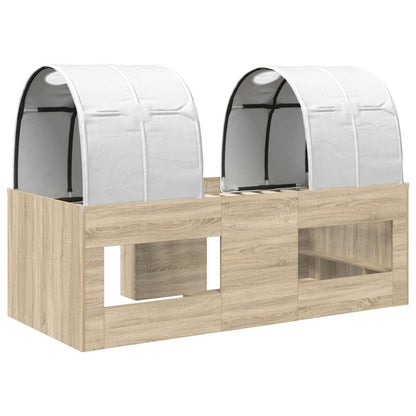 Letto con Tunnel 3 pz Sonoma e Bianco Legno ingegnerizzato | homemem39
