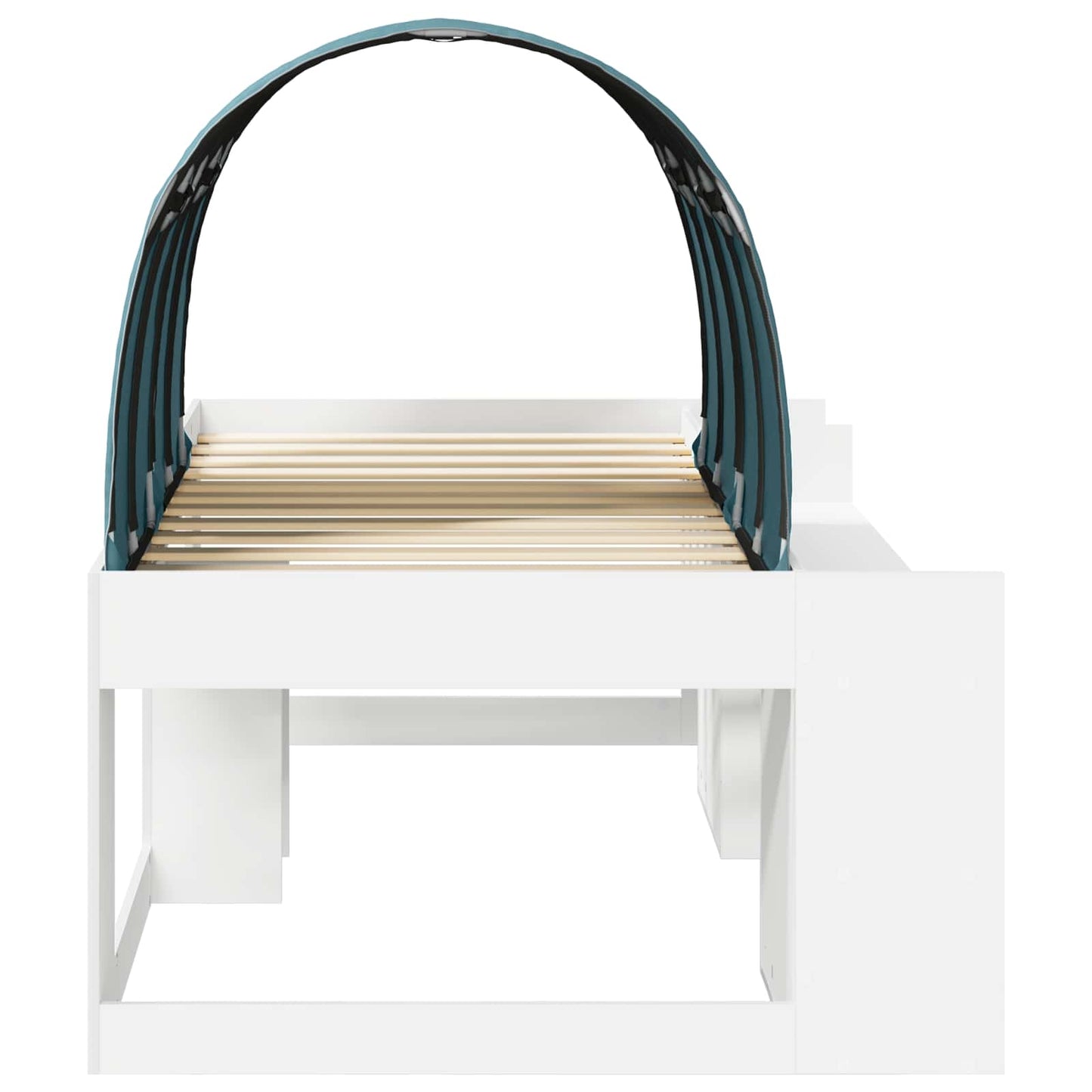 Letto con Tunnel 3 pz Bianco e azzurro Legno ingegnerizzato | homemem39
