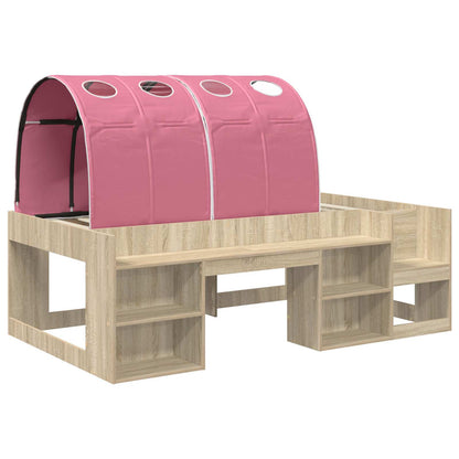 Letto con Tunnel 3 pz Sonoma e Rosa Legno ingegnerizzato | homemem39