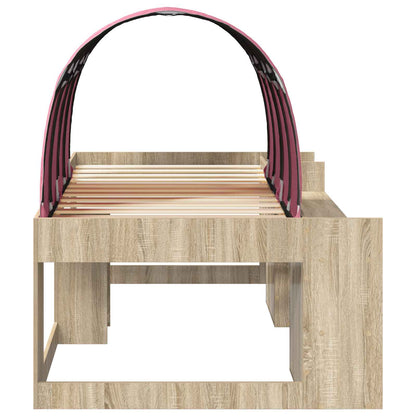 Letto con Tunnel 3 pz Sonoma e Rosa Legno ingegnerizzato | homemem39