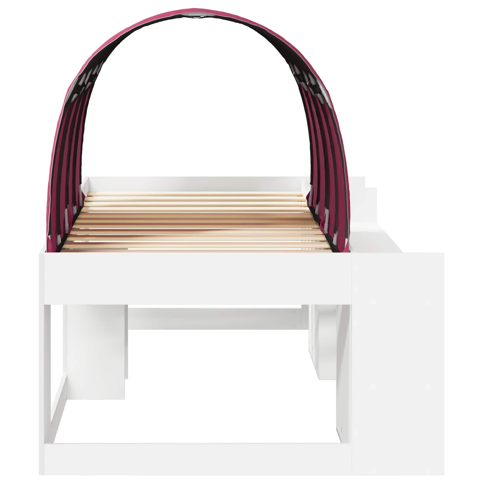 Letto alto per bambini con storage 3 pz Bianco e Rosso | homemem39
