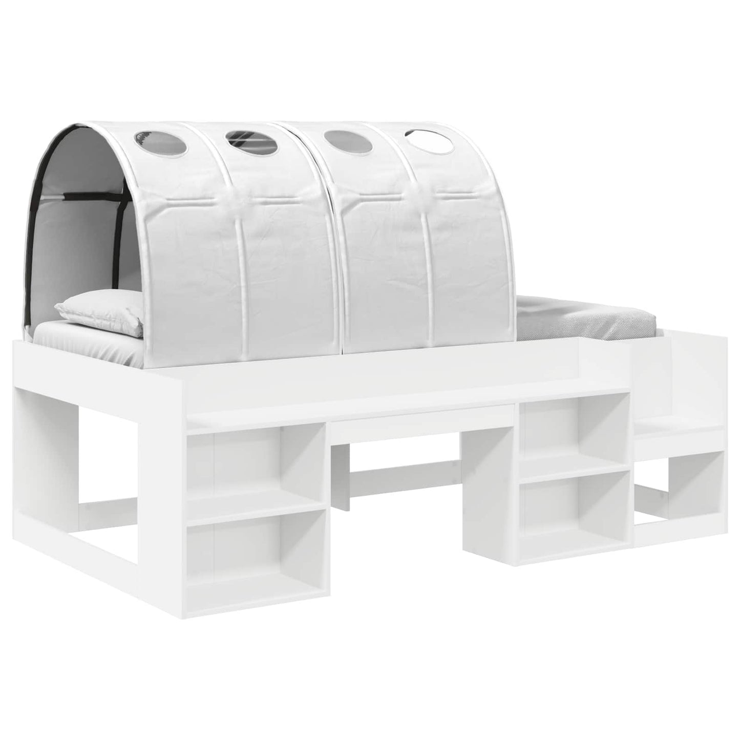 Letto alto per bambini con storage 3 pz Bianco | homemem39