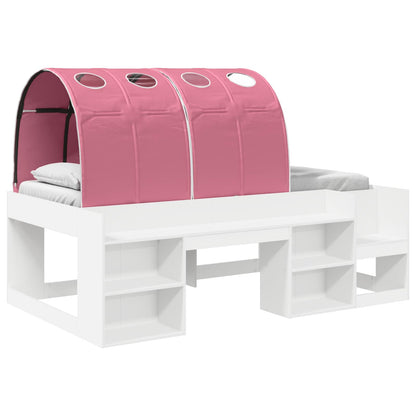 Letto con Tunnel 3 pz Bianco e Rosa Legno ingegnerizzato | homemem39