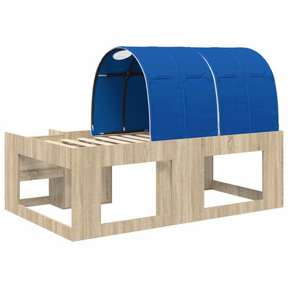 Letto con Tunnel 3 pz Rovere Sonoma e Blu Legno ingegnerizzato | homemem39