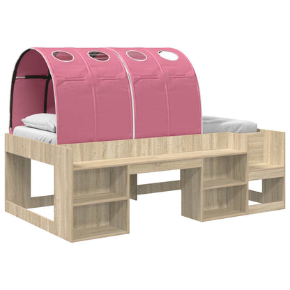 Letto con Tunnel 3 pz Rovere Sonoma e Rosa Legno ingegnerizzato | homemem39