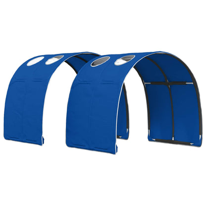Letto con Tunnel 3 pcs Bianco e Blu Legno multistrato | homemem39