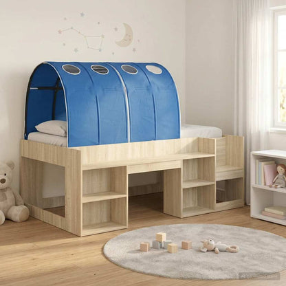 Letto con Tunnel 3 pz Rovere Sonoma e Blu Legno multistrato | homemem39