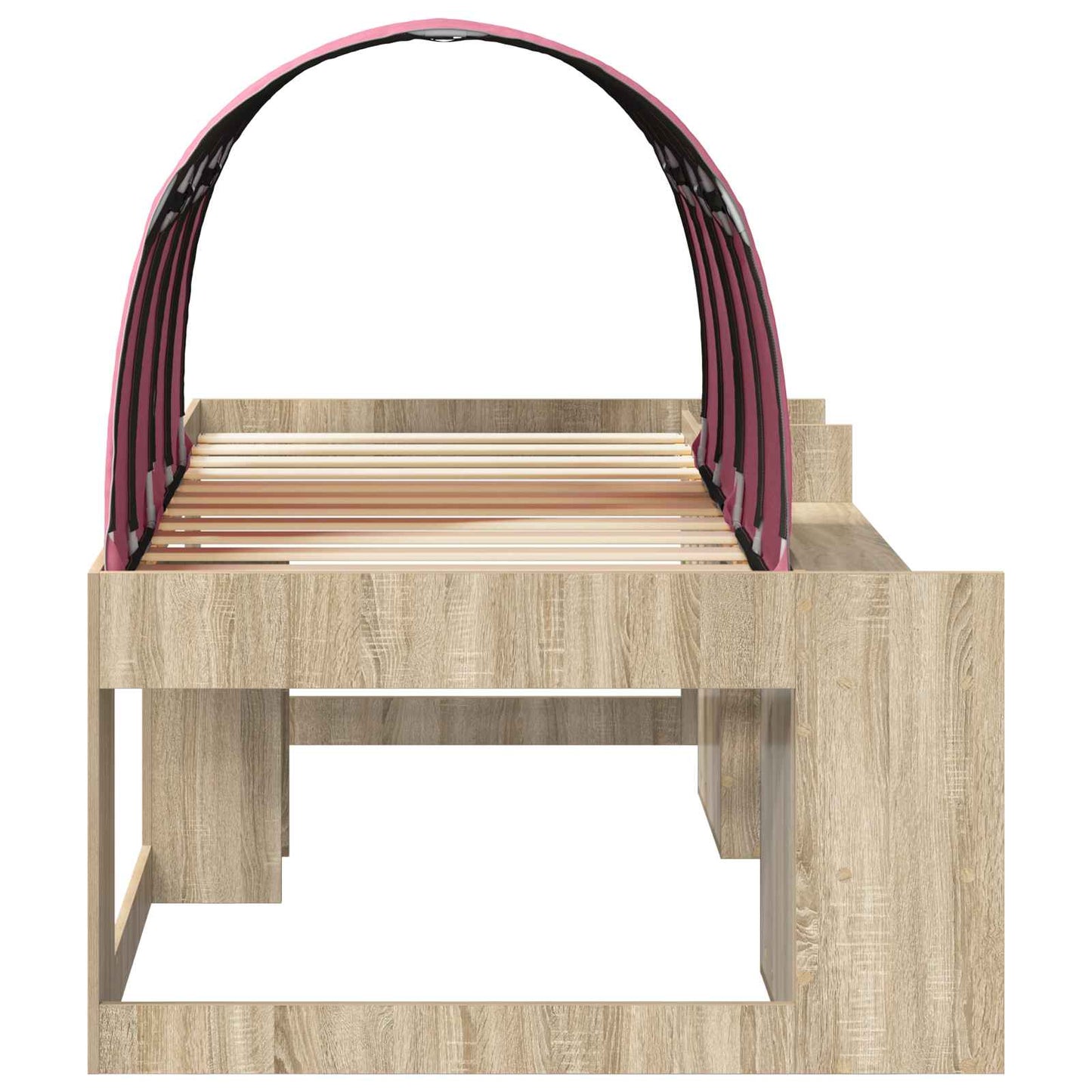Letto con Tunnel 3 pz Rovere Sonoma e Rosa Legno multistrato | homemem39