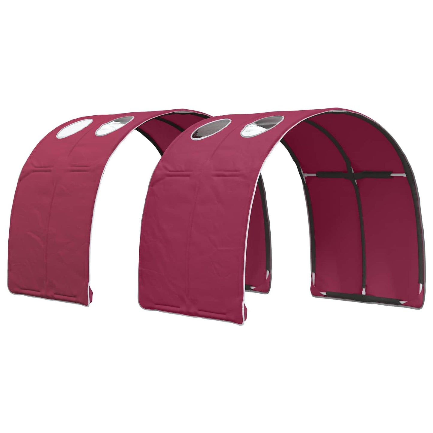 Letto con Tunnel 3 pz Rovere Sonoma e Rosso Legno multistrato | homemem39
