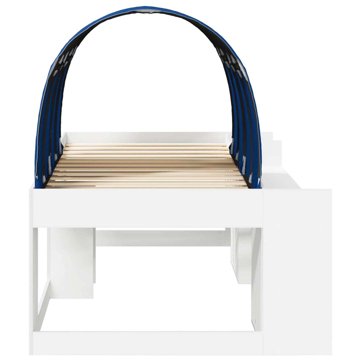 Letto con Tunnel 3 pz Bianco e Blu Legno multistrato | homemem39