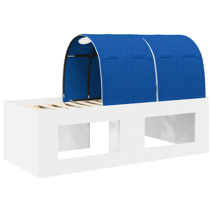 Letto con Tunnel 3 pz Bianco e Blu Legno multistrato | homemem39