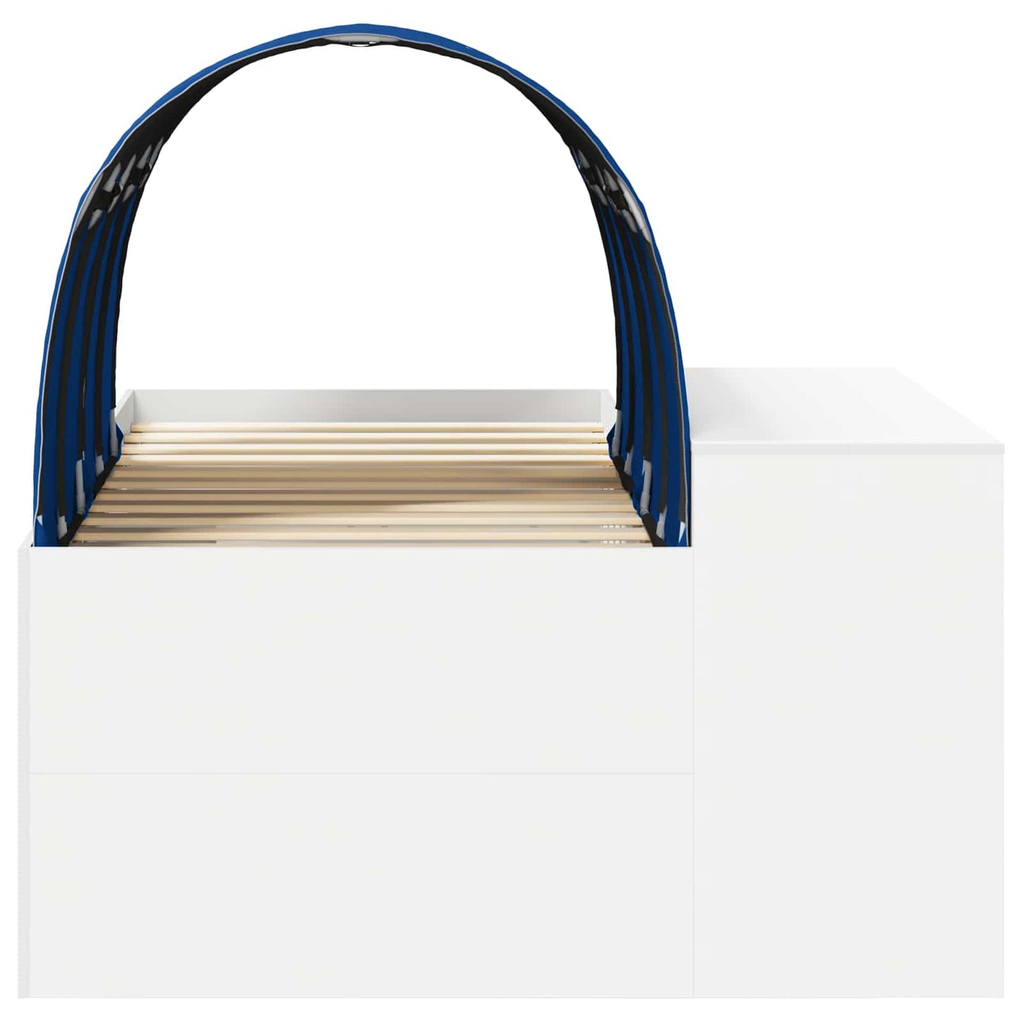 Letto con Tunnel 3 pz Bianco e Blu Legno multistrato | homemem39