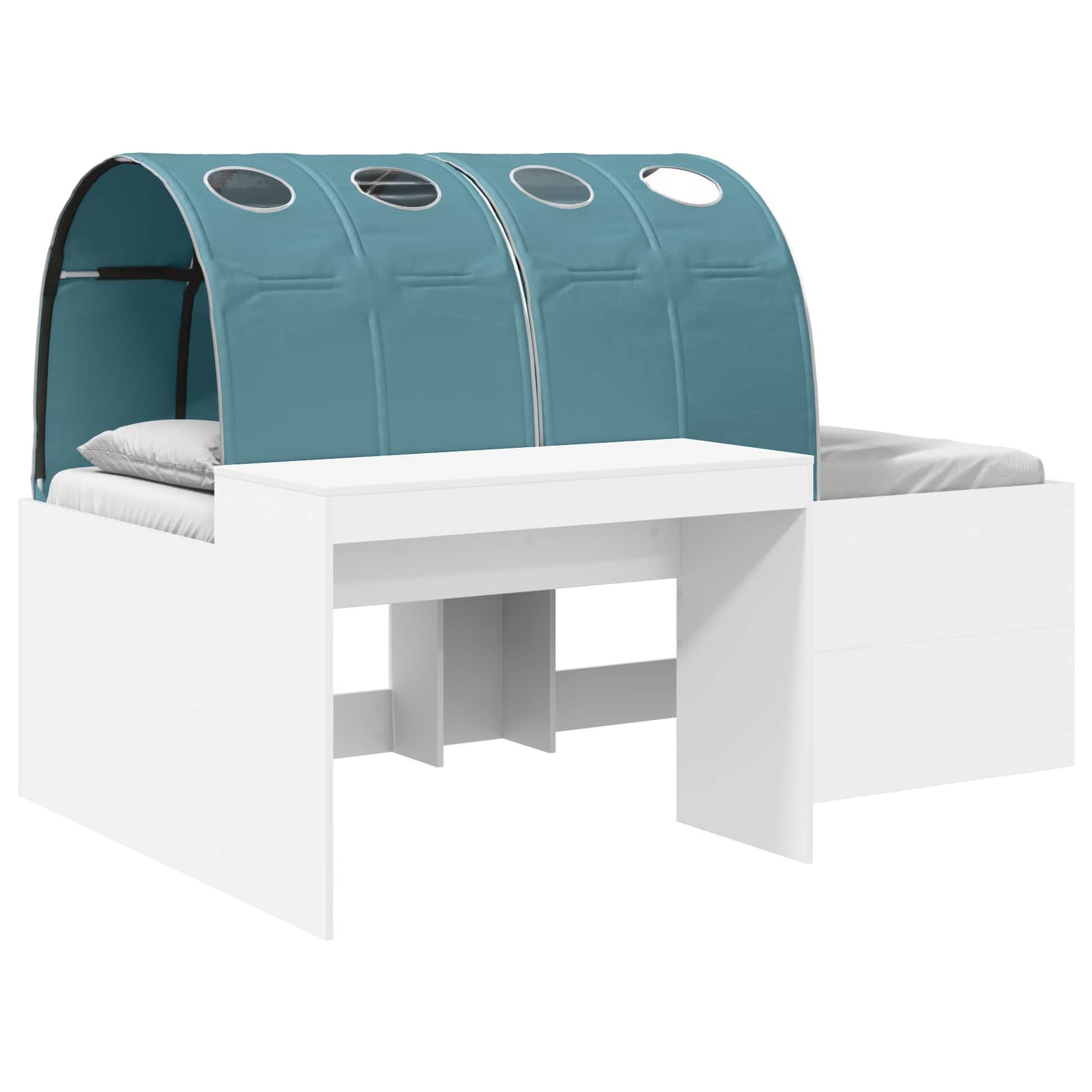 Letto con Tunnel 4 pcs Rovere Artigianale e Blu Chiaro | homemem39