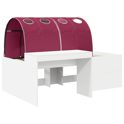 Letto con Tunnel 3 pz Rovere Artigianale e Rosso | homemem39