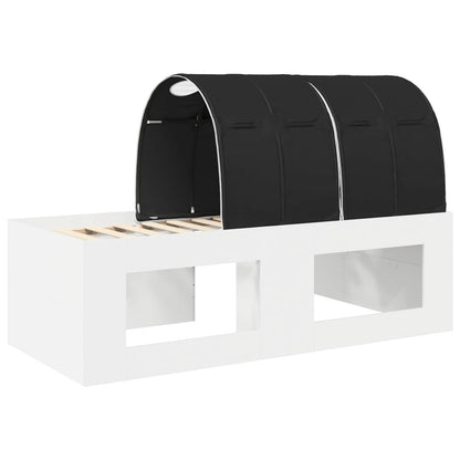 Letto con Tunnel 4 pcs Rovere Artigianale e Nero | homemem39