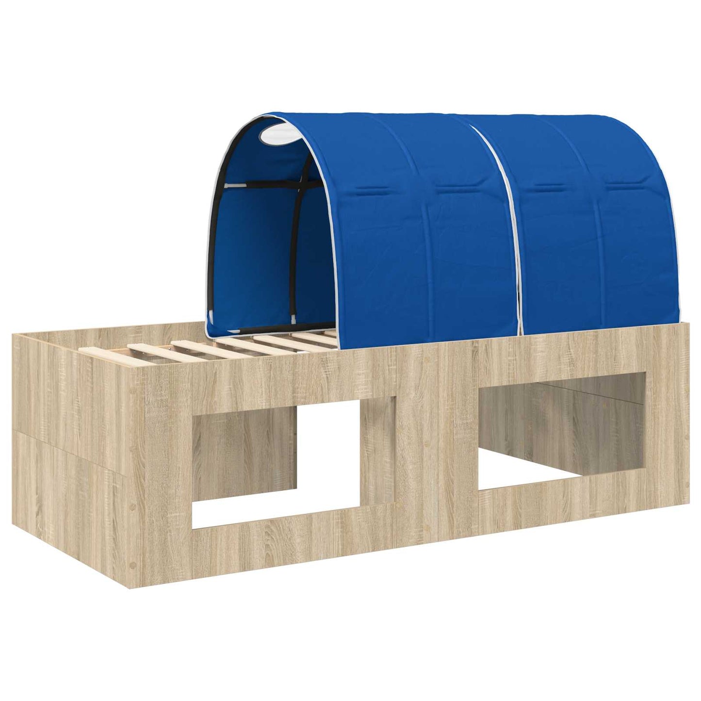 Letto con Tunnel 3 pz Rovere Artigianale e Blu | homemem39