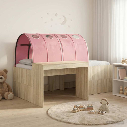 Letto con Tunnel 3 pz Rovere Artigianale e Rosa | homemem39