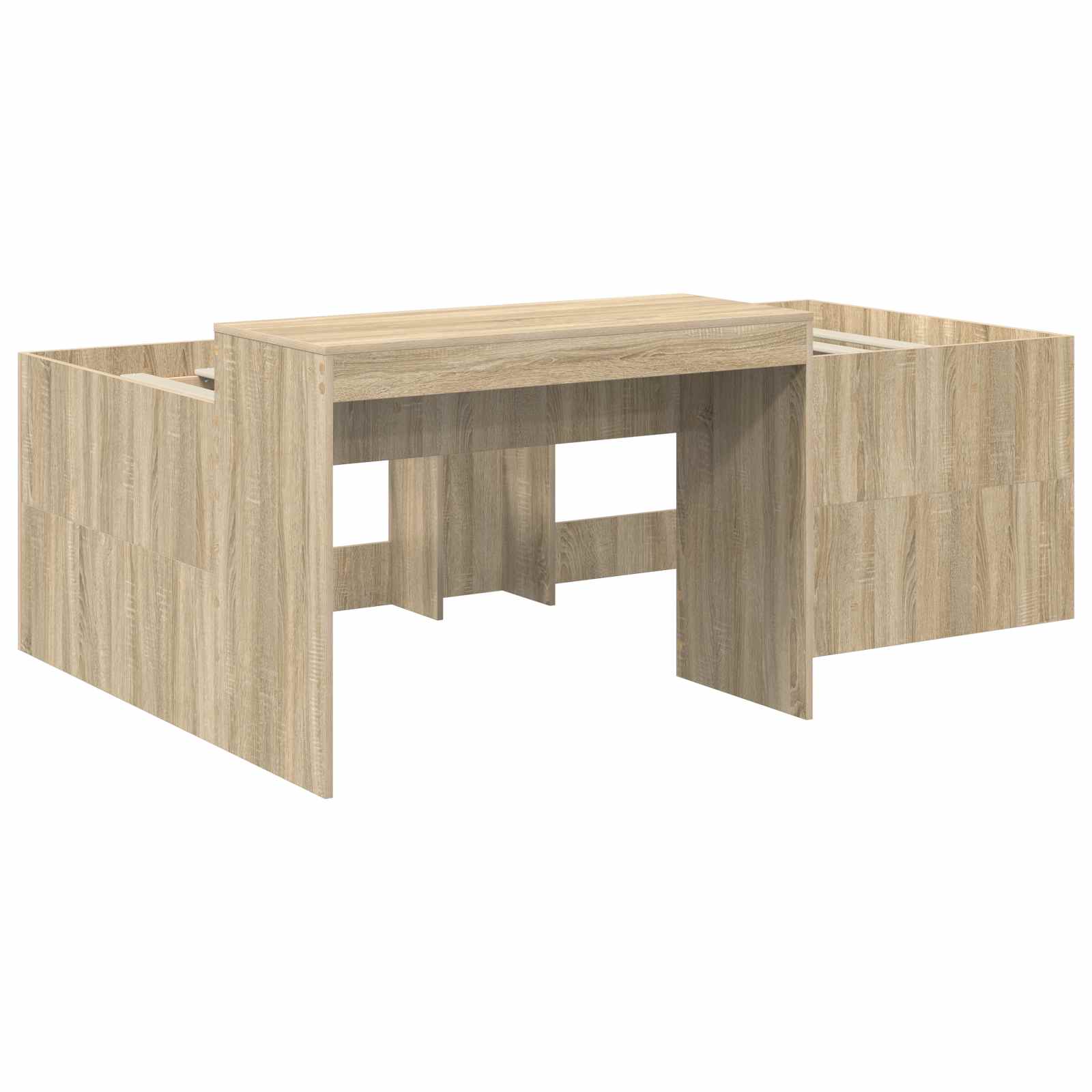 Letto con Tunnel 3 pz Rovere Artigianale e Rosso | homemem39