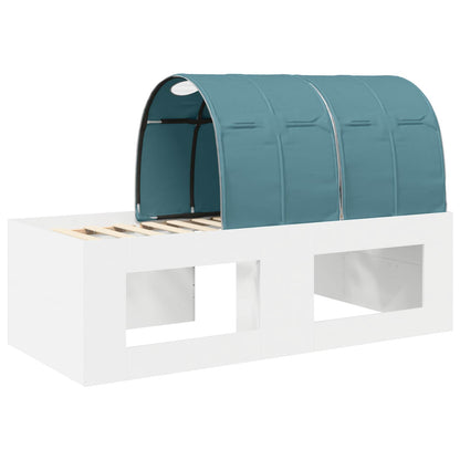 Letto con Tunnel 3 pz Bianco e azzurro Legno ingegnerizzato | homemem39