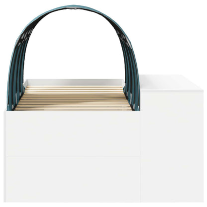 Letto con Tunnel 3 pz Bianco e azzurro Legno ingegnerizzato | homemem39