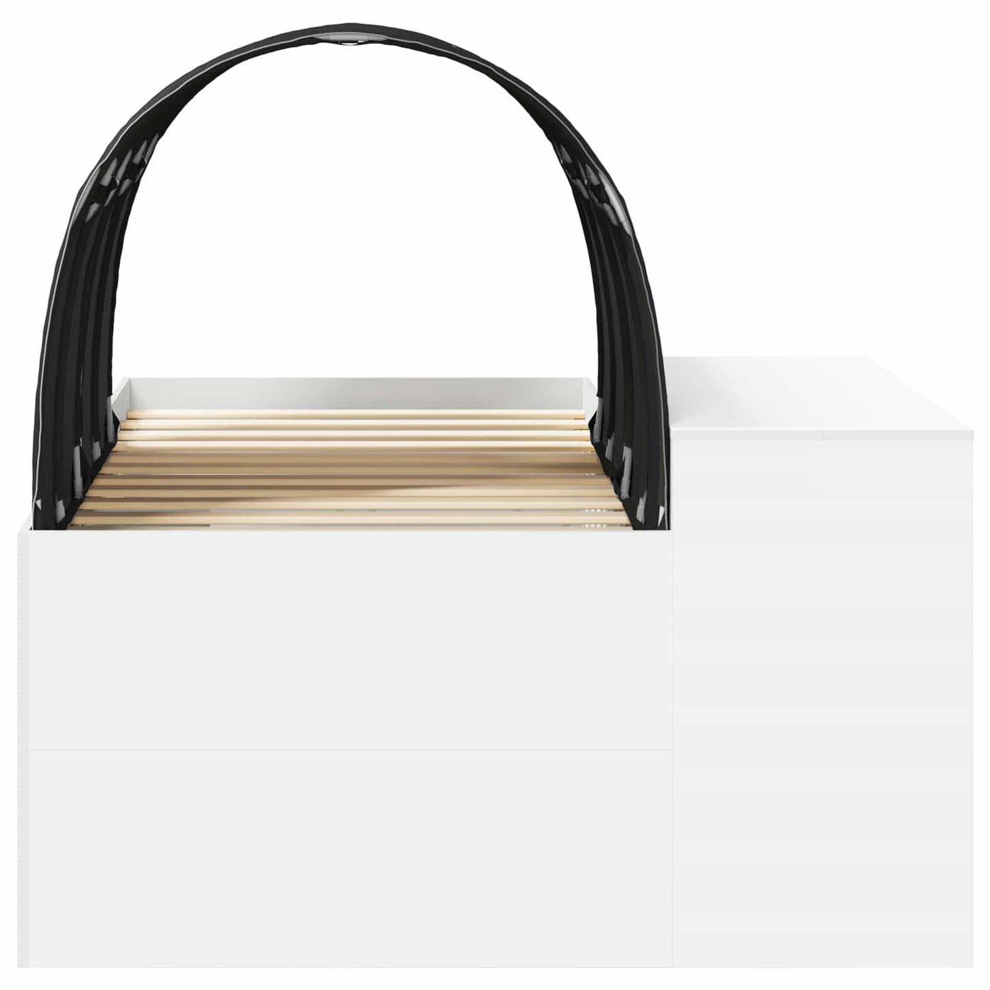 Letto con Tunnel 3 pz Bianco e Nero Legno ingegnerizzato | homemem39