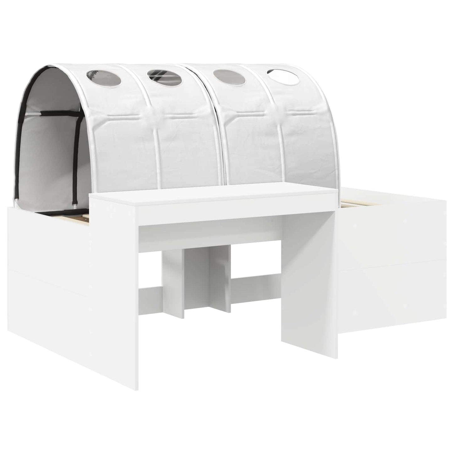 Letto con Tunnel 3 pz Bianco Legno ingegnerizzato | homemem39