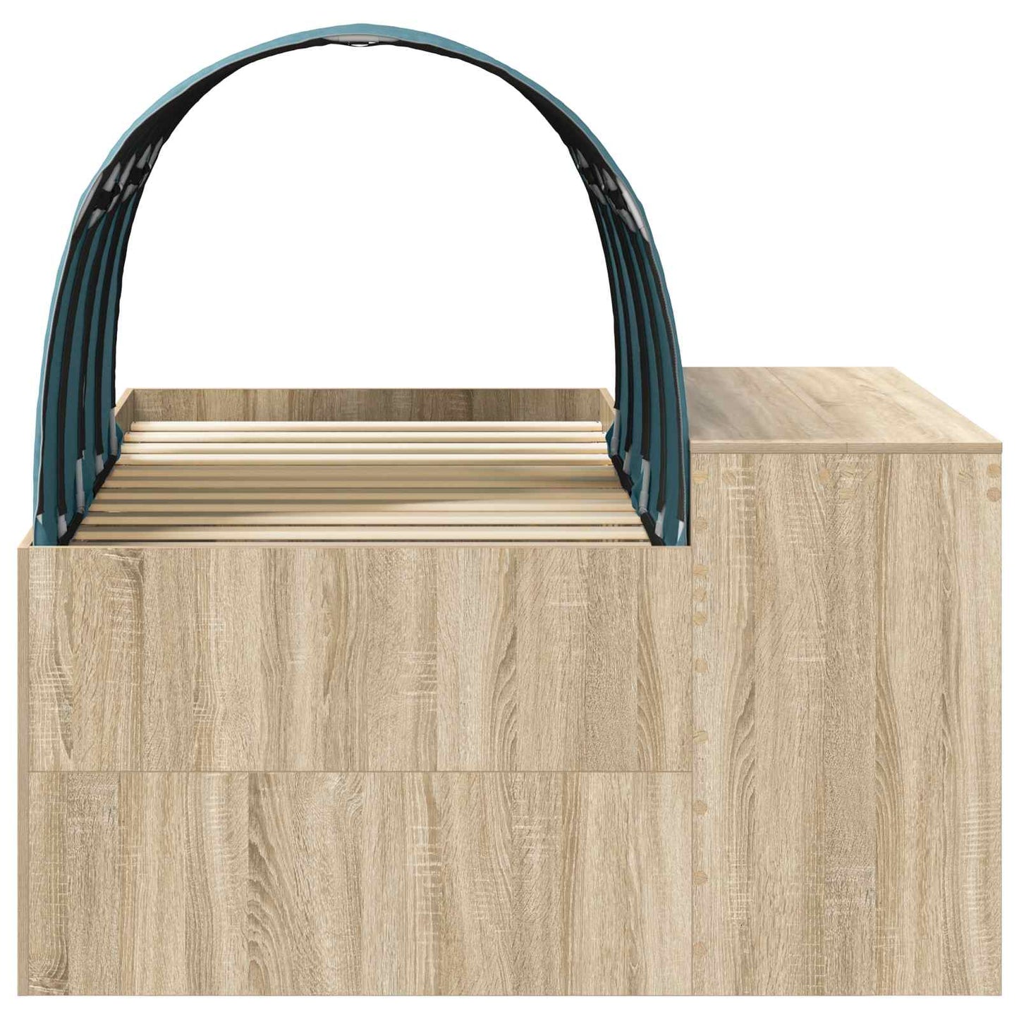 Letto con Tunnel 3 pz Rovere Sonoma e Azzurro | homemem39