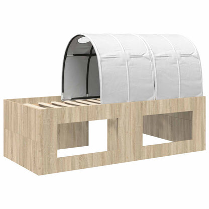 Letto con Tunnel 3 pz Rovere Sonoma e Bianco | homemem39