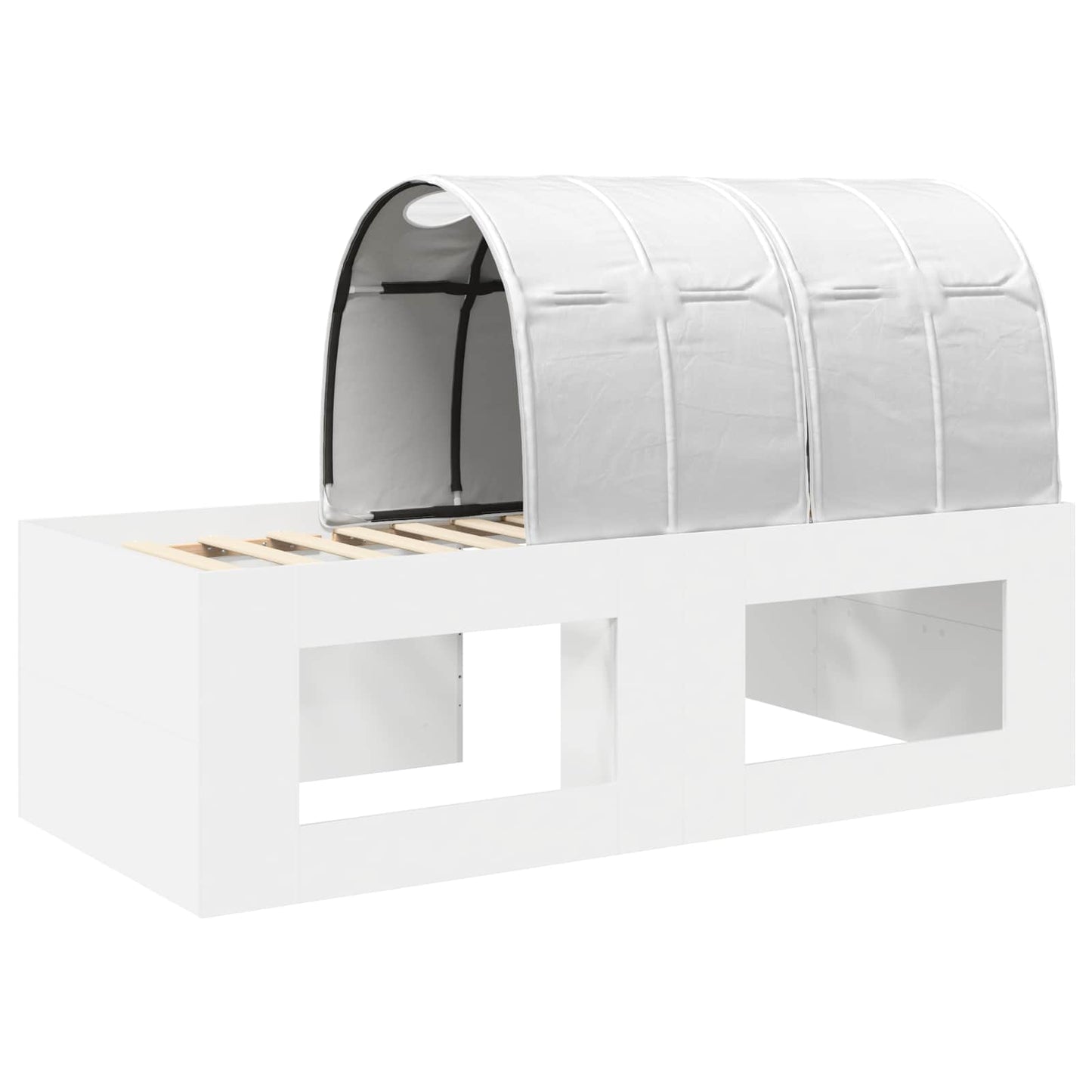 Letto alto per bambini con scrivania 3 pz Bianco | homemem39