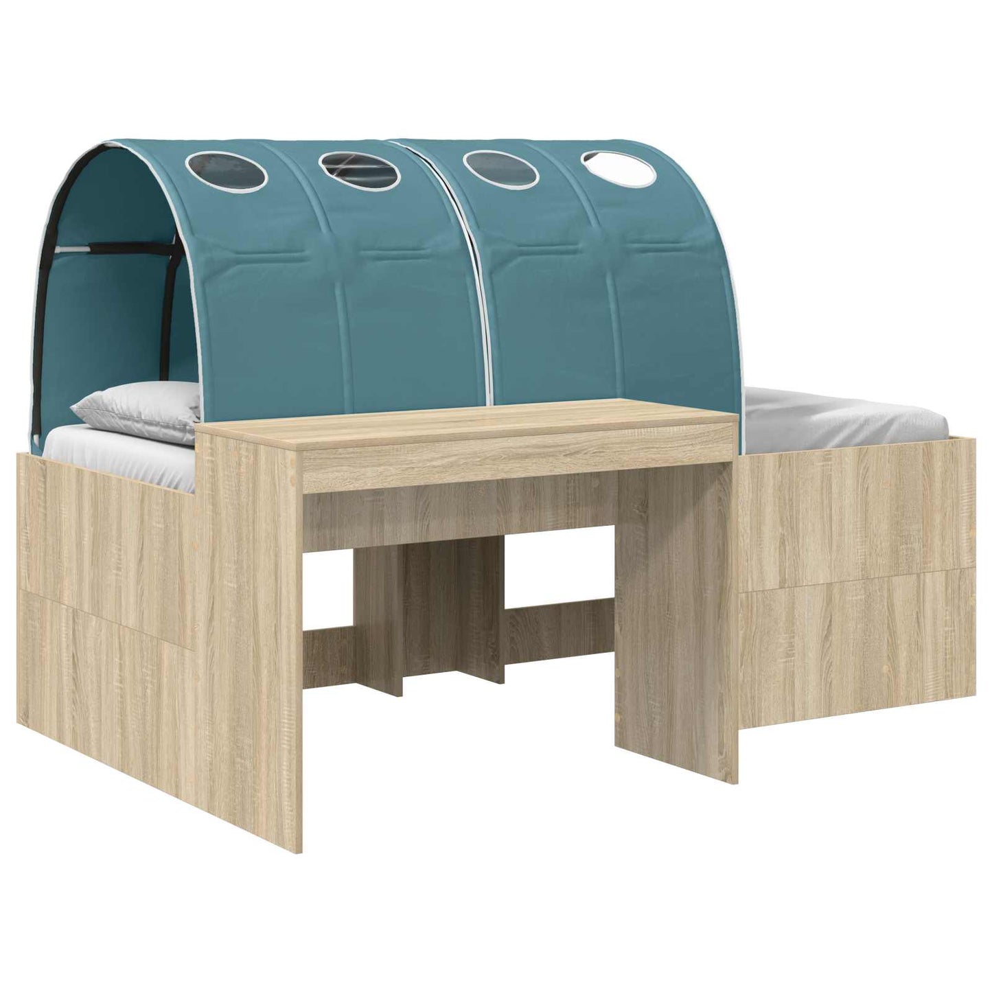 Letto alto per bambini con scrivania 3 pz Legno ingegnerizzato | homemem39