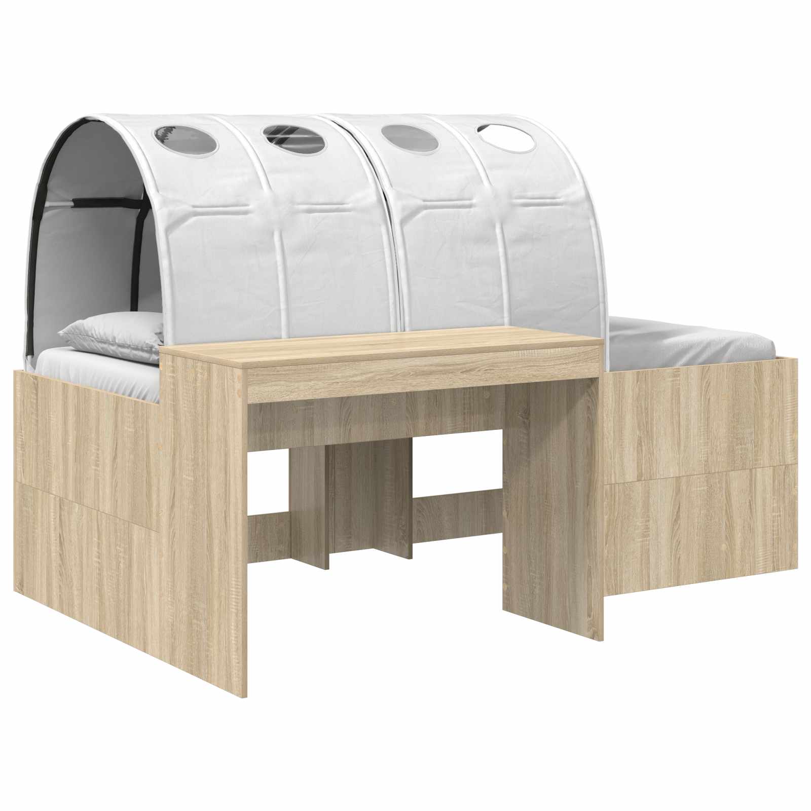 Letto alto per bambini con scrivania 3 pz Legno ingegnerizzato | homemem39