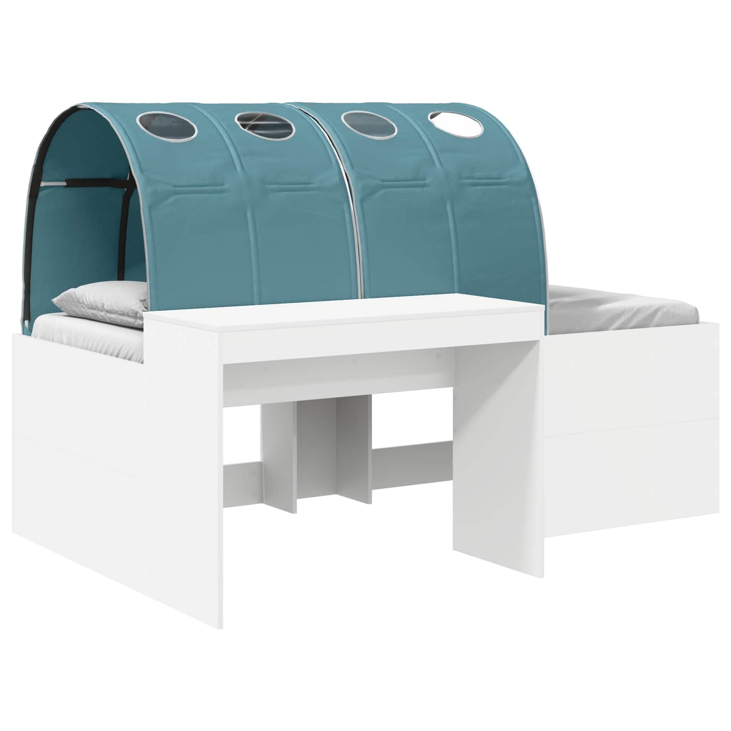 Letto con Tunnel 3 pz Rovere Artigianale e Blu Chiaro | homemem39