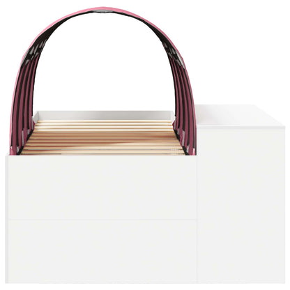 Letto con Tunnel 3 pz Rovere Artigianale e Rosa | homemem39