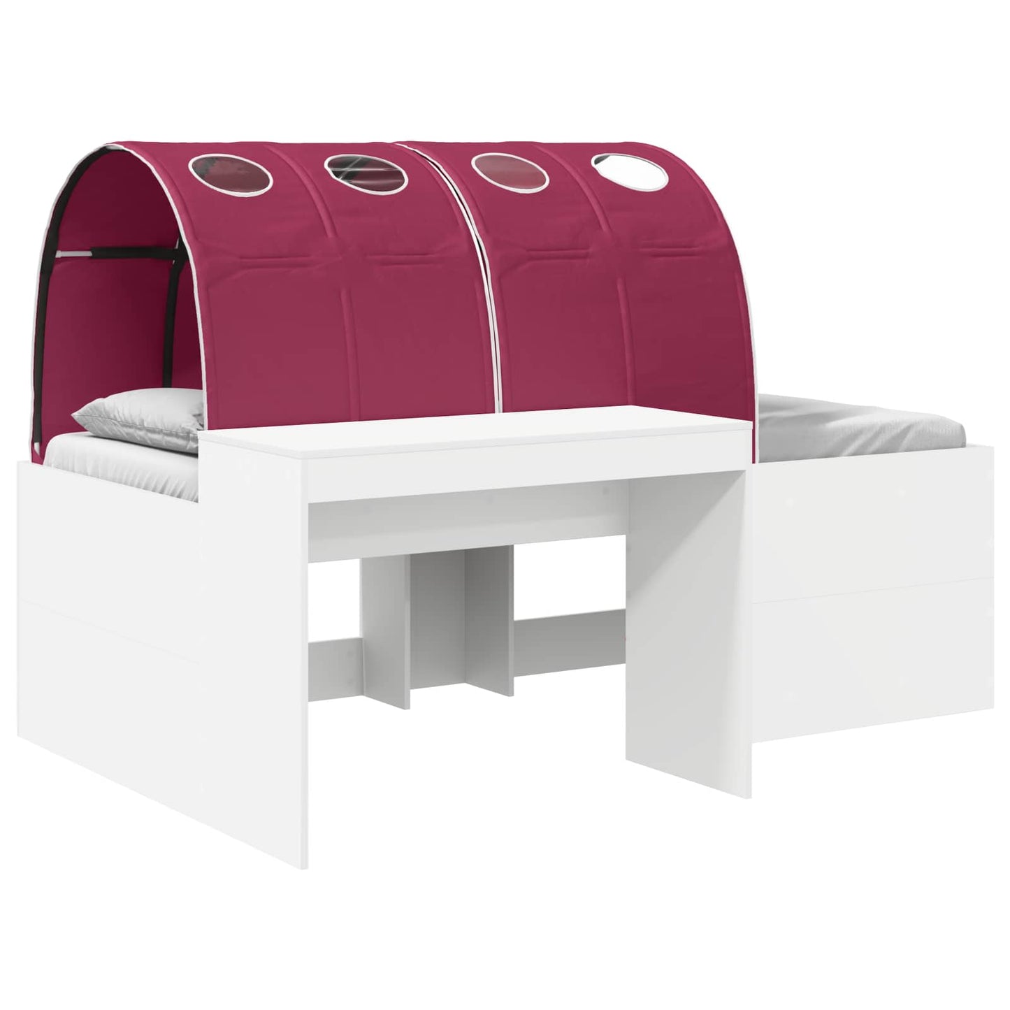Letto con Tunnel 3 pz Rovere Artigianale e Rosso | homemem39
