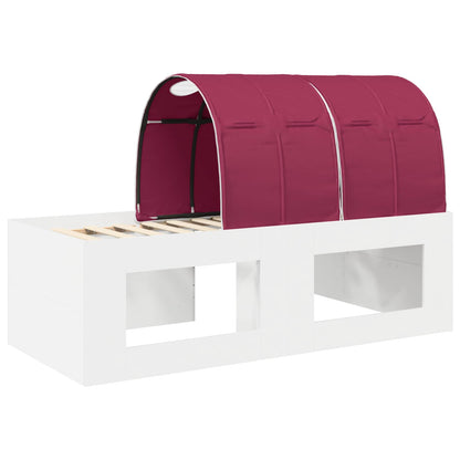 Letto con Tunnel 3 pz Rovere Artigianale e Rosso | homemem39