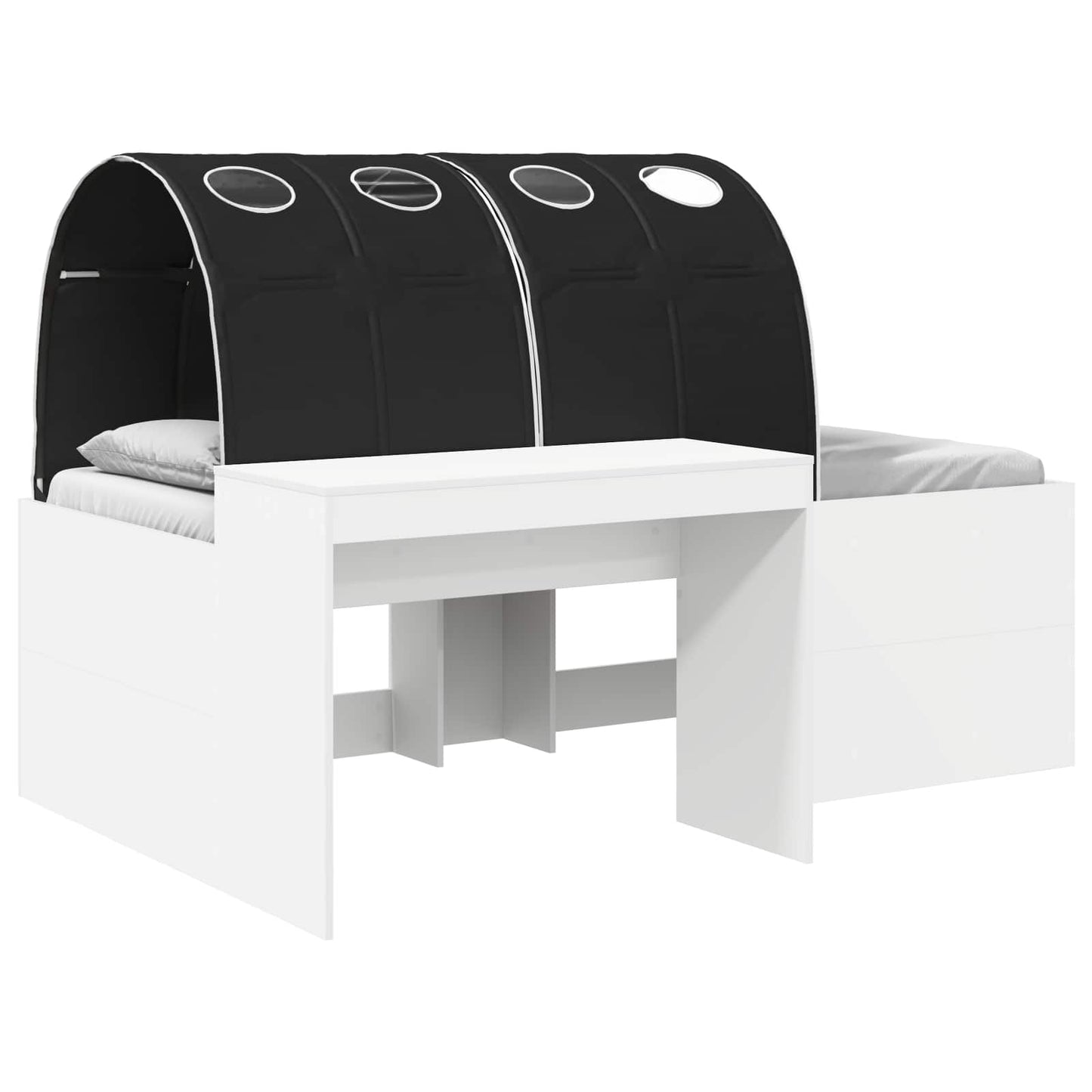 Letto con Tunnel 3 pz Rovere Artigianale e Nero | homemem39