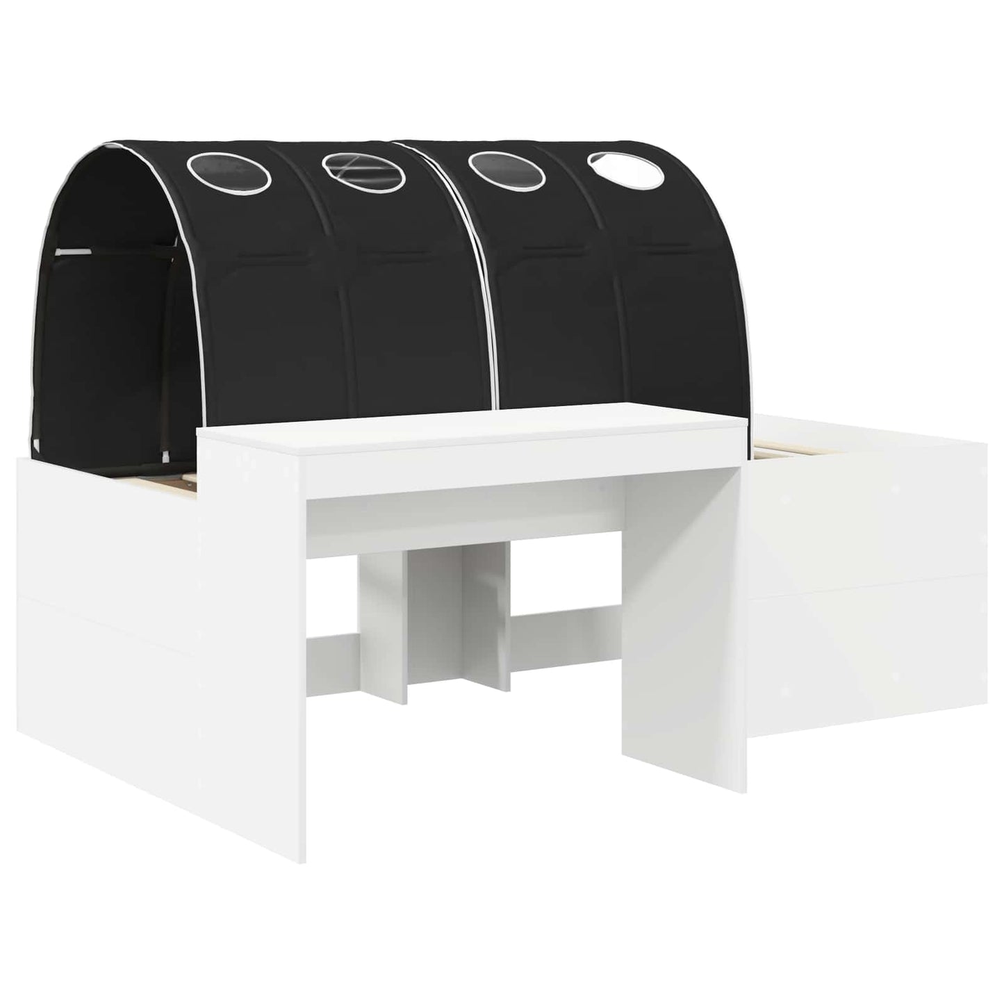 Letto con Tunnel 3 pz Rovere Artigianale e Nero | homemem39