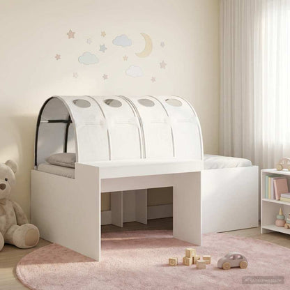 Letto con Tunnel 3 pz Rovere Artigianale e Bianco | homemem39