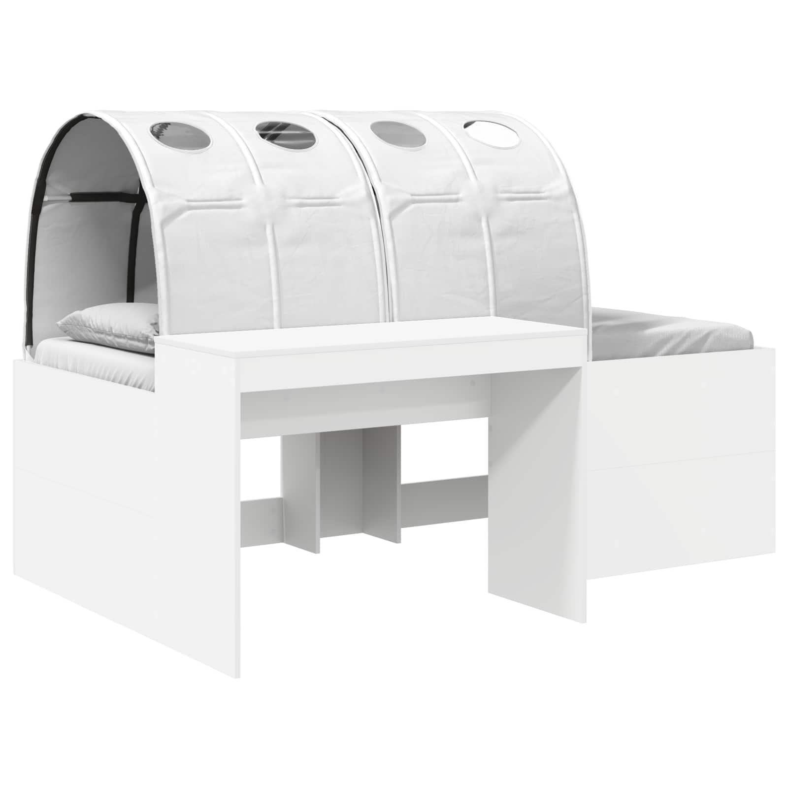 Letto con Tunnel 3 pz Rovere Artigianale e Bianco | homemem39