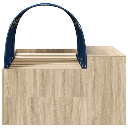 Letto con Tunnel 3 pz Rovere Artigianale e Blu | homemem39