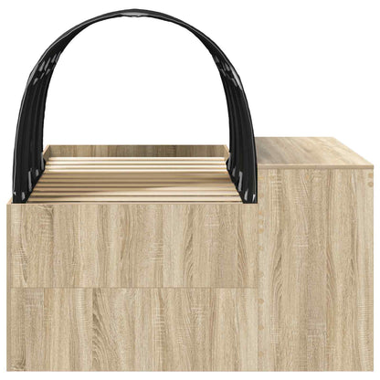 Letto con Tunnel 3 pz Rovere Artigianale e Nero | homemem39