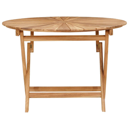 Tavolo da Giardino Pieghevole Naturale Ø 110 x 75 cm | homemem39